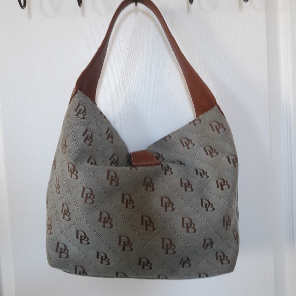 Dooney & Bourke Teal Signature Hobo Purse - Picture 2 of 16
